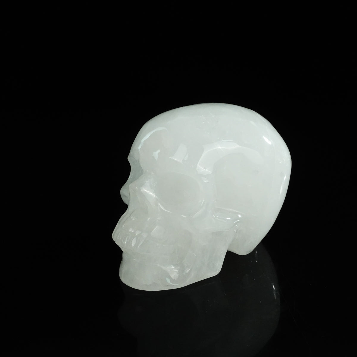 4.5" Angolan Quartz Crystal Skull Carving - Unique Piece #AQ01