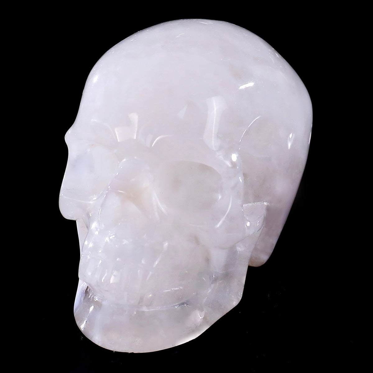 4.5" Angolan Quartz Crystal Skull Carving - Hand Carved Decor