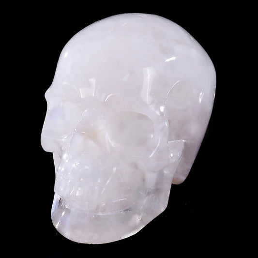 4.5" Angolan Quartz Crystal Skull Carving - Hand Carved Decor