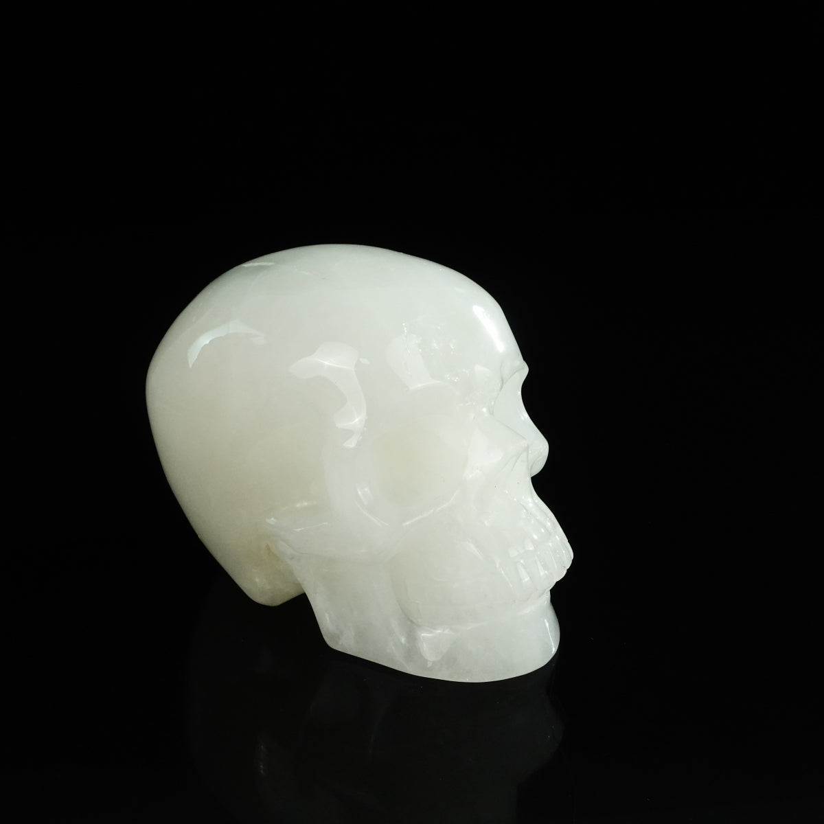 4.5" Angolan Quartz Crystal Skull Carving - Unique Piece #AQ02