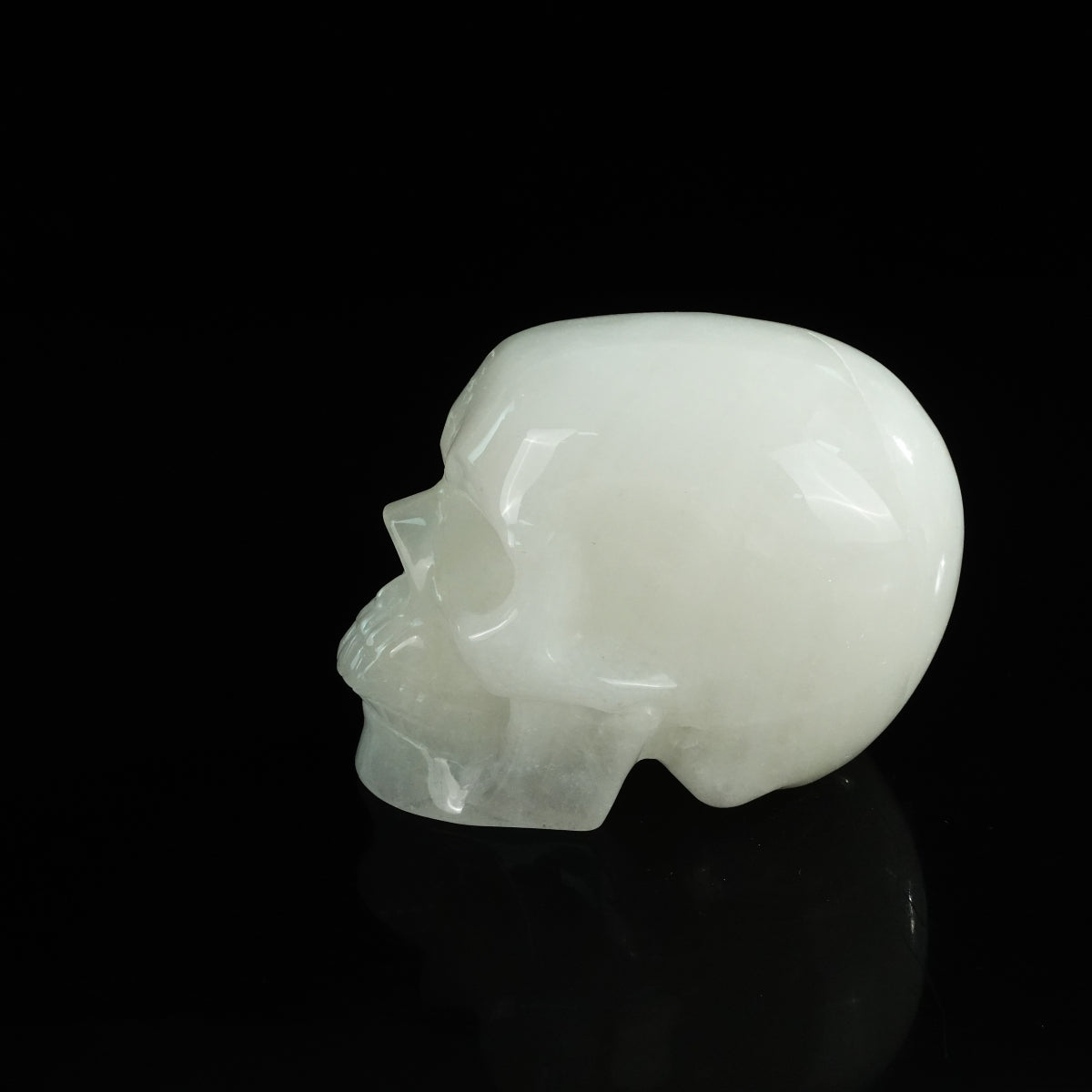 4.5" Angolan Quartz Crystal Skull Carving - Unique Piece #AQ02