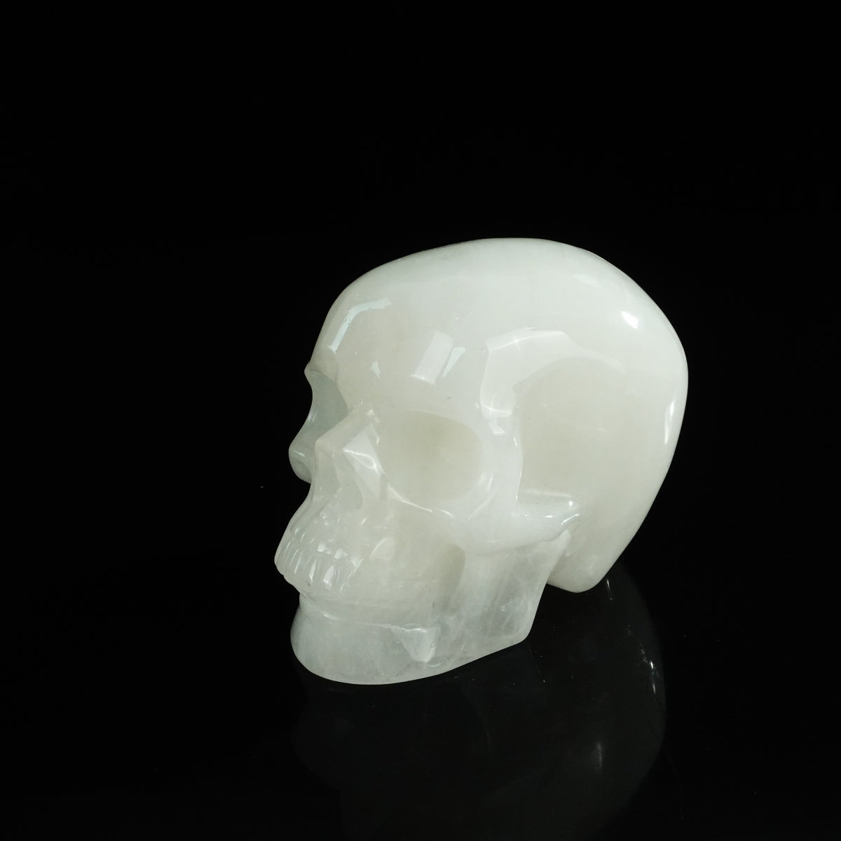 4.5" Angolan Quartz Crystal Skull Carving - Unique Piece #AQ02