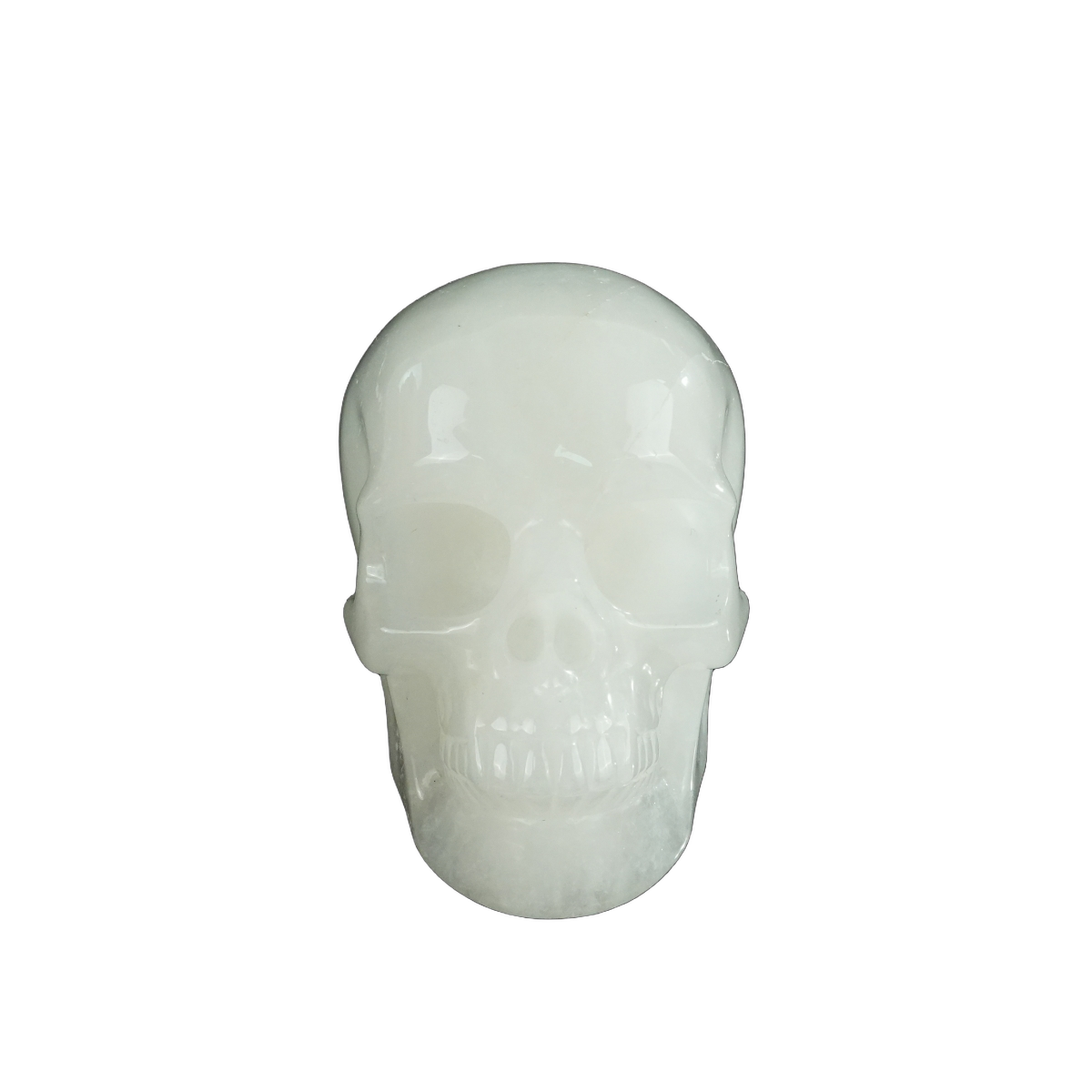 4.5" Angolan Quartz Crystal Skull Carving - Hand Carved Decor