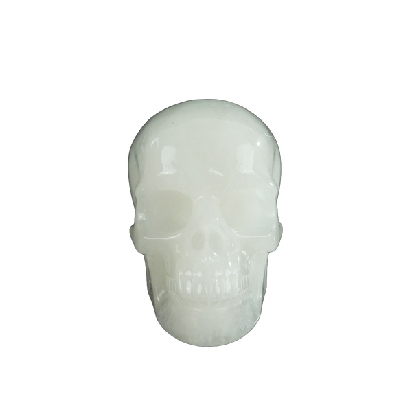 4.5" Angolan Quartz Crystal Skull Carving - Hand Carved Decor