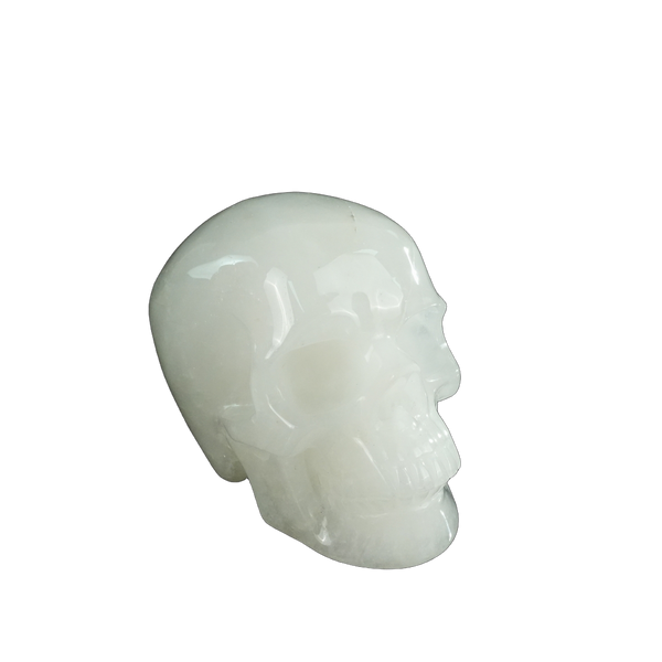 4.5" Angolan Quartz Crystal Skull Carving - Hand Carved Decor - alternate view