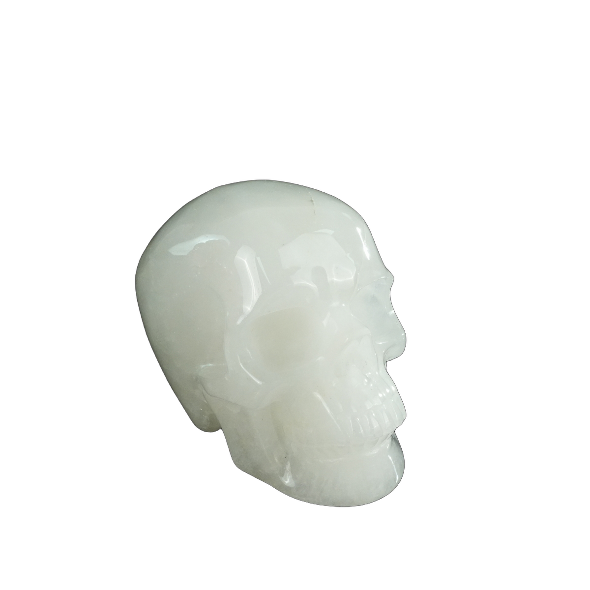 4.5" Angolan Quartz Crystal Skull Carving - Hand Carved Decor