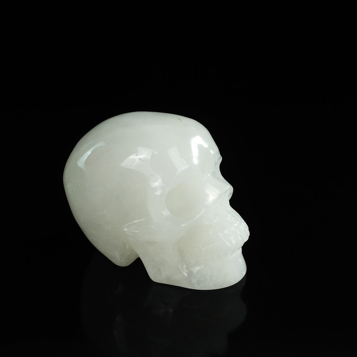 4.5" Angolan Quartz Crystal Skull Carving - Unique Piece #AQ03