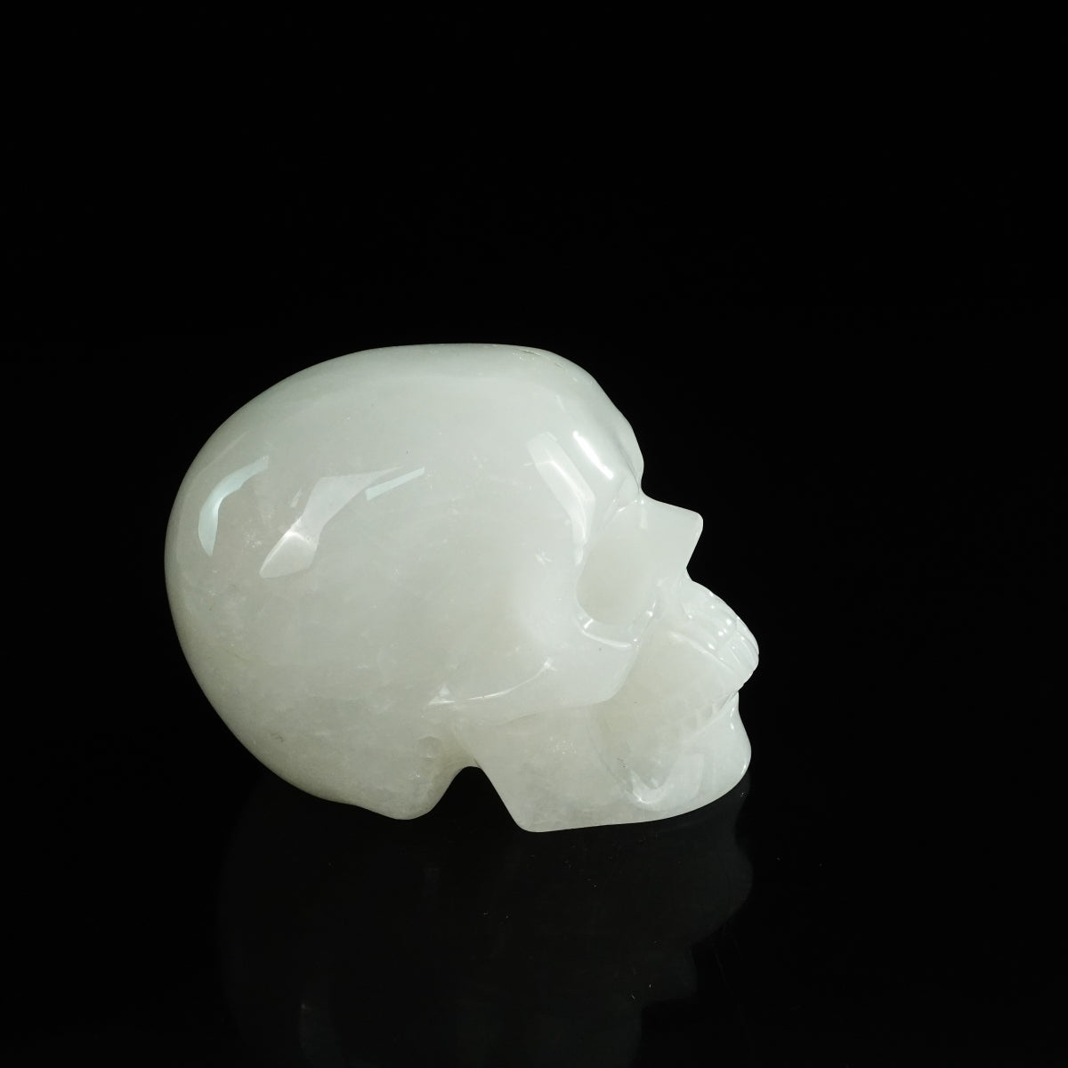 4.5" Angolan Quartz Crystal Skull Carving - Unique Piece #AQ03