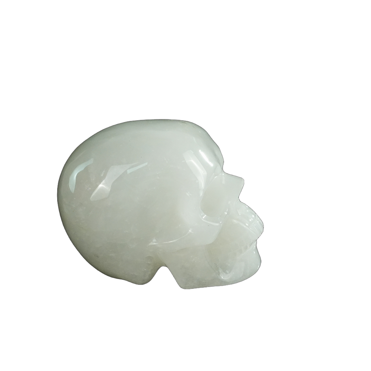 4.5" Angolan Quartz Crystal Skull Carving - Hand Carved Decor