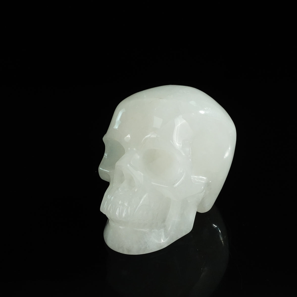 4.5" Angolan Quartz Crystal Skull Carving - Unique Piece #AQ03