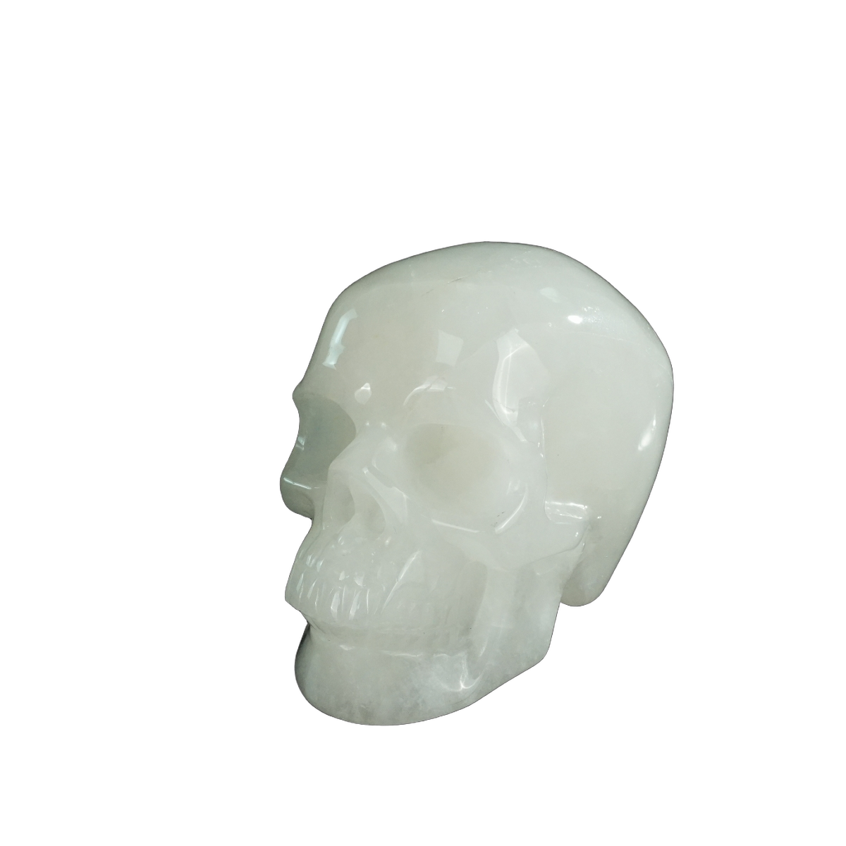 4.5" Angolan Quartz Crystal Skull Carving - Hand Carved Decor