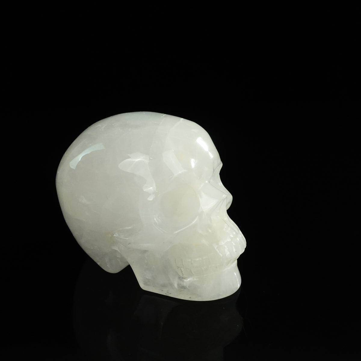 4.5" Angolan Quartz Crystal Skull Carving - Unique Piece #AQ04