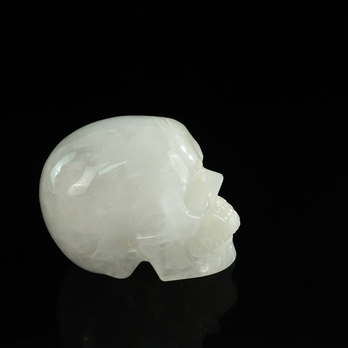 4.5" Angolan Quartz Crystal Skull Carving - Unique Piece #AQ04