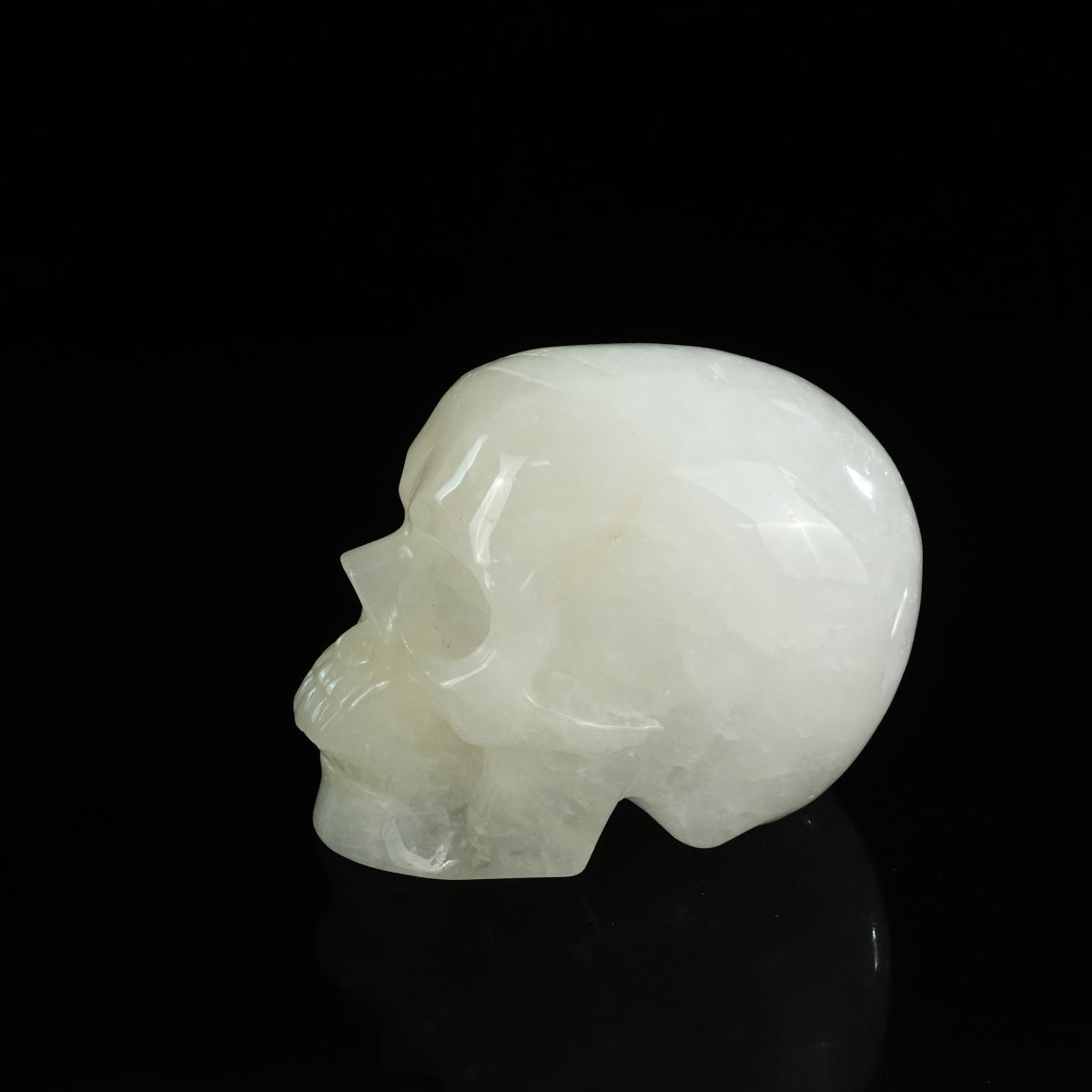 4.5" Angolan Quartz Crystal Skull Carving - Unique Piece #AQ04