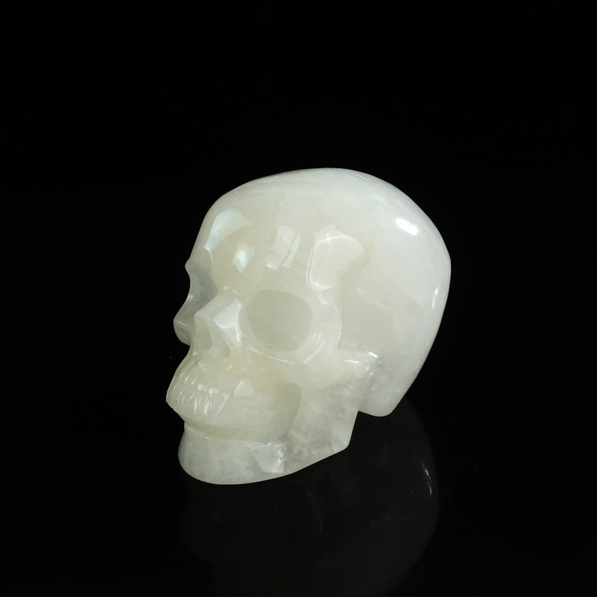 4.5" Angolan Quartz Crystal Skull Carving - Unique Piece #AQ04