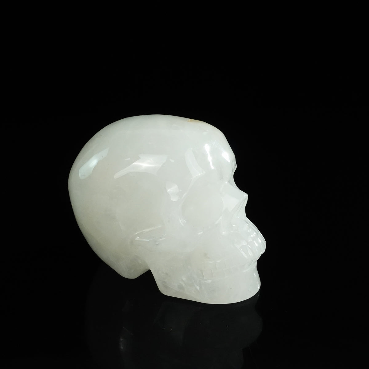4.5" Angolan Quartz Crystal Skull Carving - Unique Piece #AQ05