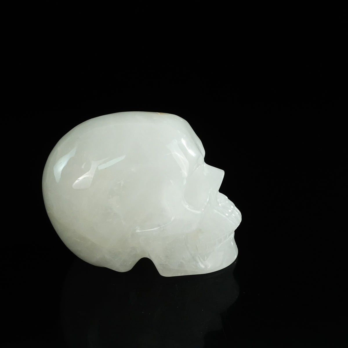 4.5" Angolan Quartz Crystal Skull Carving - Unique Piece #AQ05