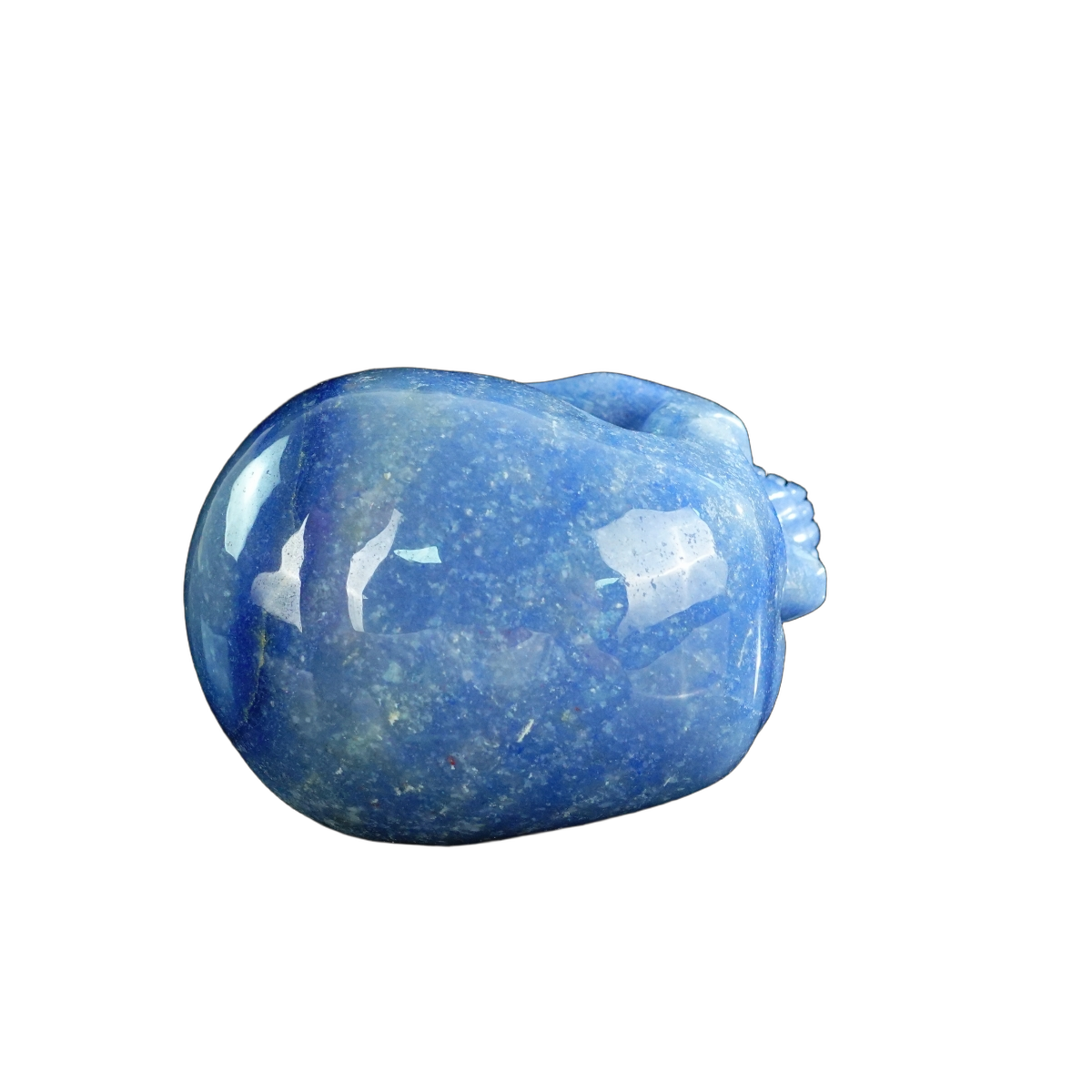 4.5" Blue Aventurine Crystal Skull Carving - Unique Piece #BA01
