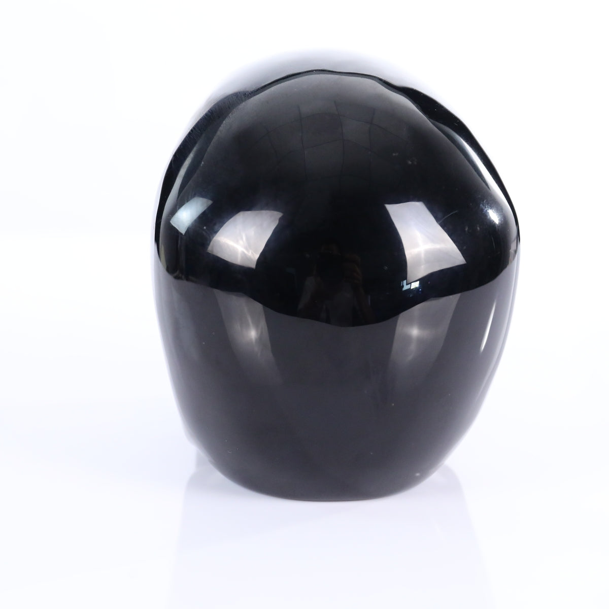 4.5" Black Obsidian Crystal Skull Carving - Unique Piece #BO04