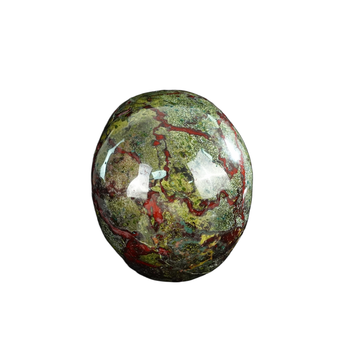 4.5" Dragon Blood Jasper Crystal Skull Carving - Unique Piece #DB01