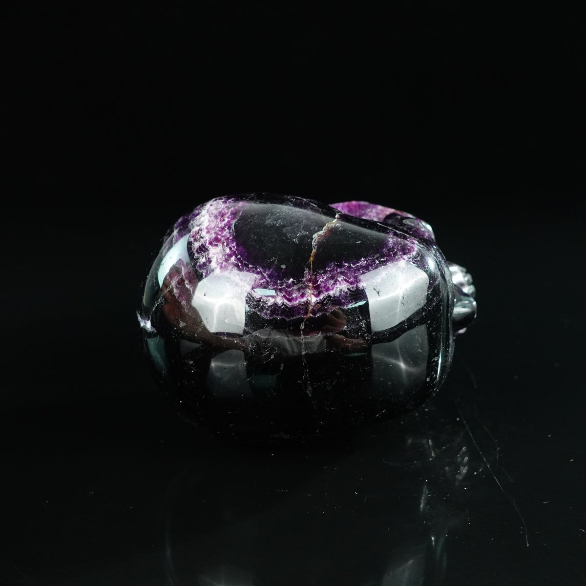 4.5" Fluorite Crystal Skull Carving - Unique Piece #GF01