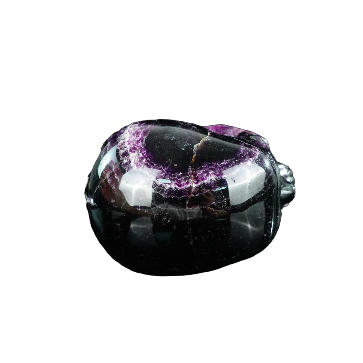 4.5" Fluorite Crystal Skull Carving - Unique Piece #GF01