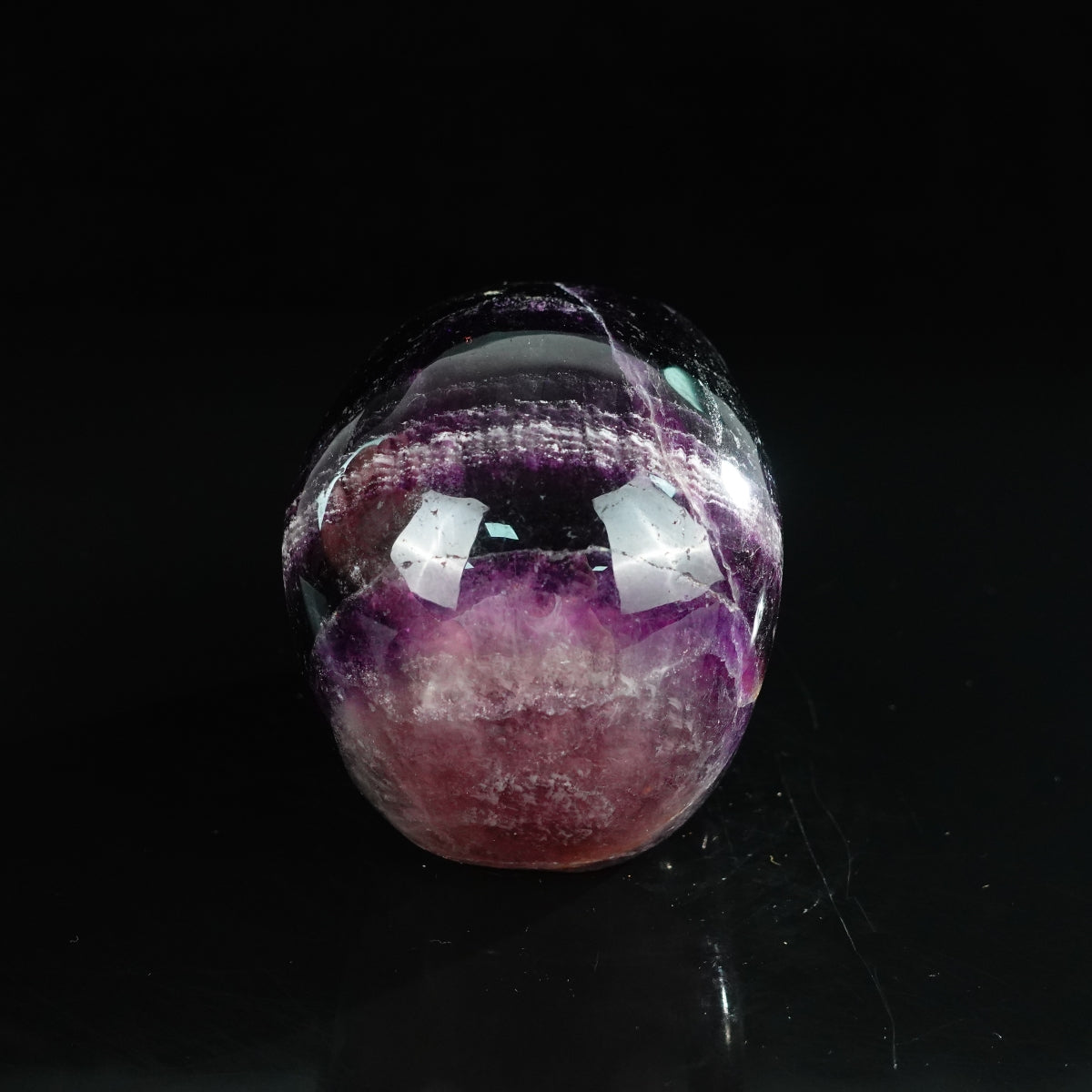 4.5" Fluorite Crystal Skull Carving - Unique Piece #GF02