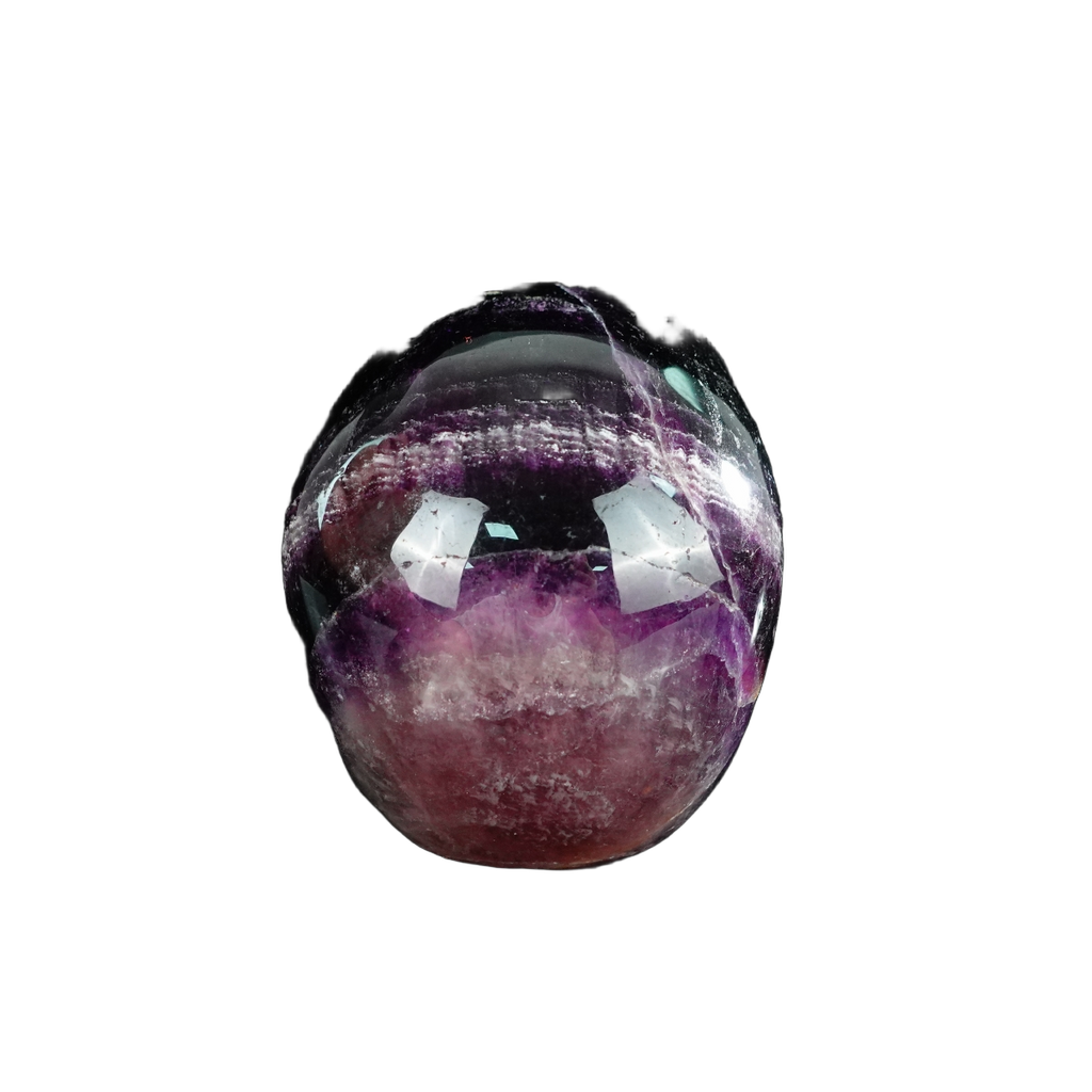 4.5" Fluorite Crystal Skull Carving - Unique Piece #GF02