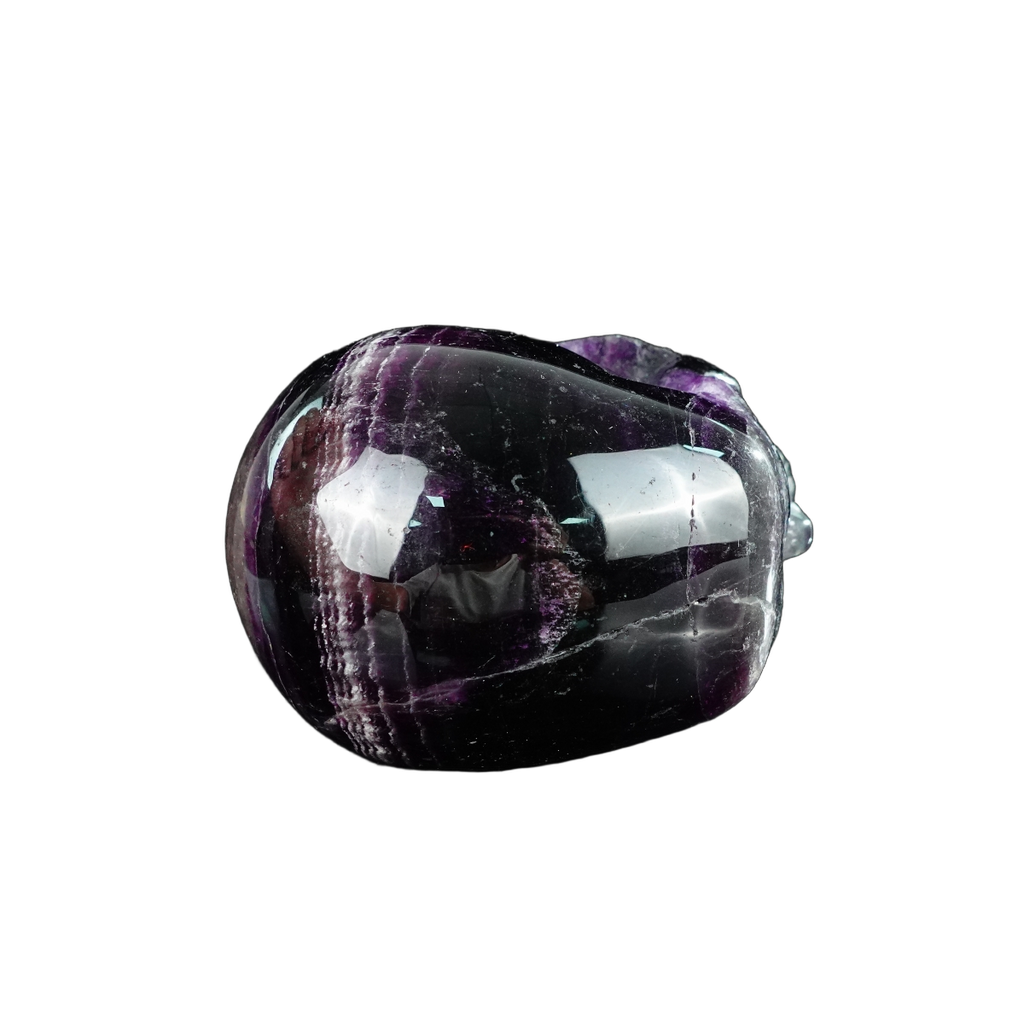 4.5" Fluorite Crystal Skull Carving - Unique Piece #GF02
