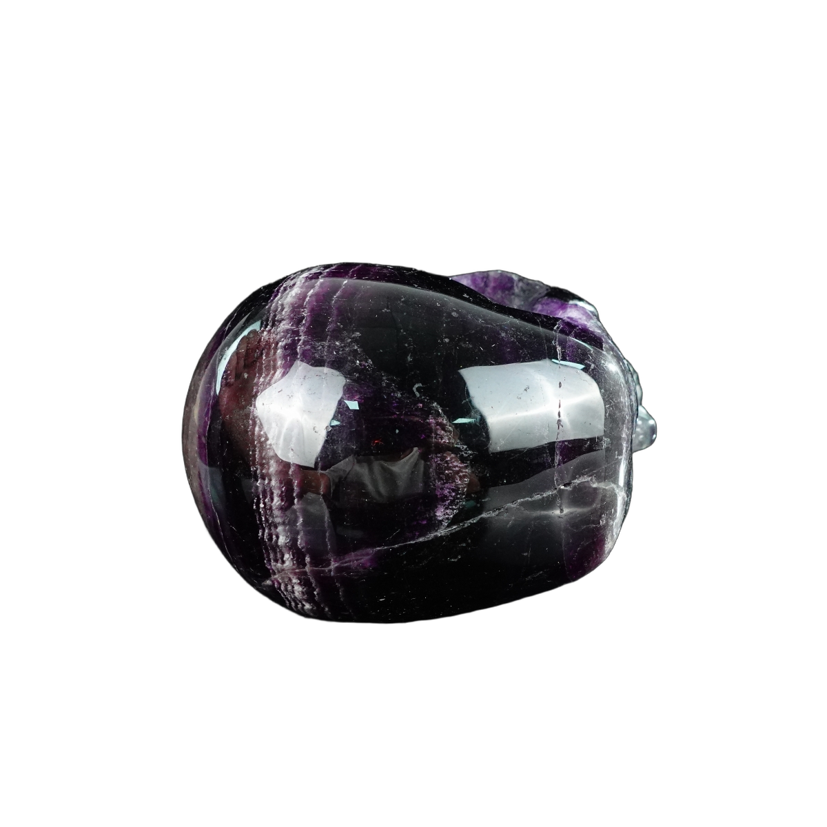 4.5" Fluorite Crystal Skull Carving - Unique Piece #GF02