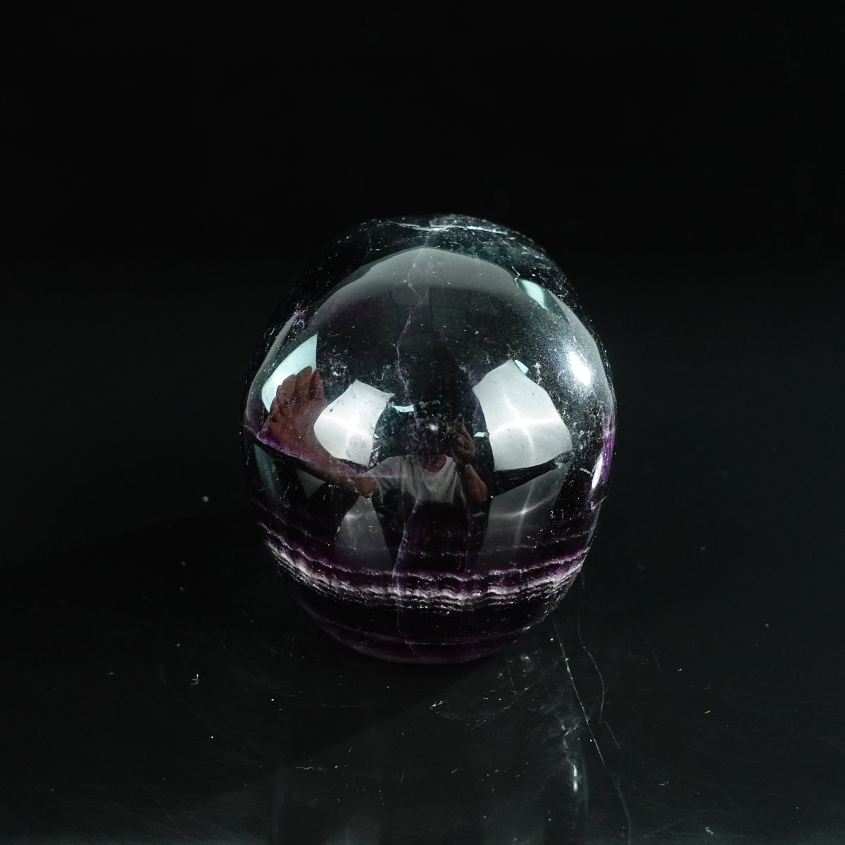 4.5" Fluorite Crystal Skull Carving - Unique Piece #GF03