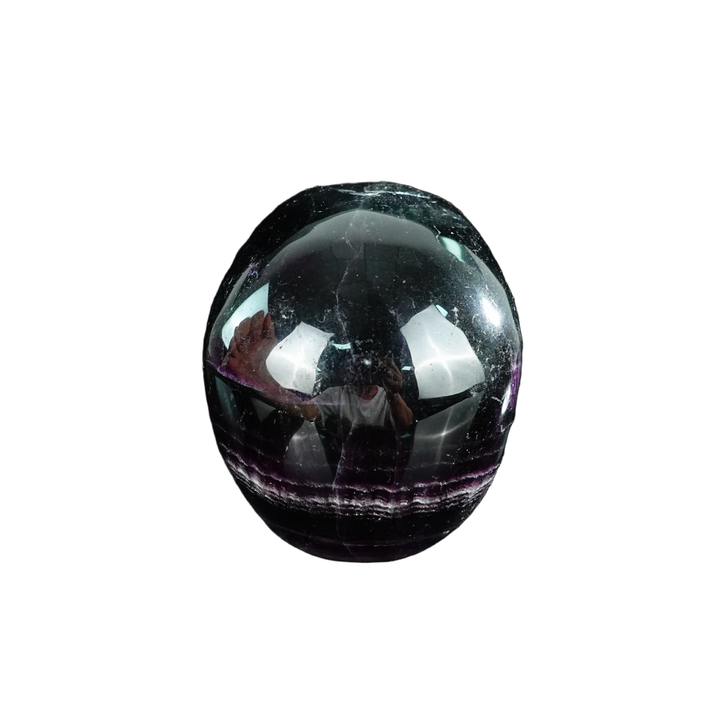 4.5" Fluorite Crystal Skull Carving - Unique Piece #GF03