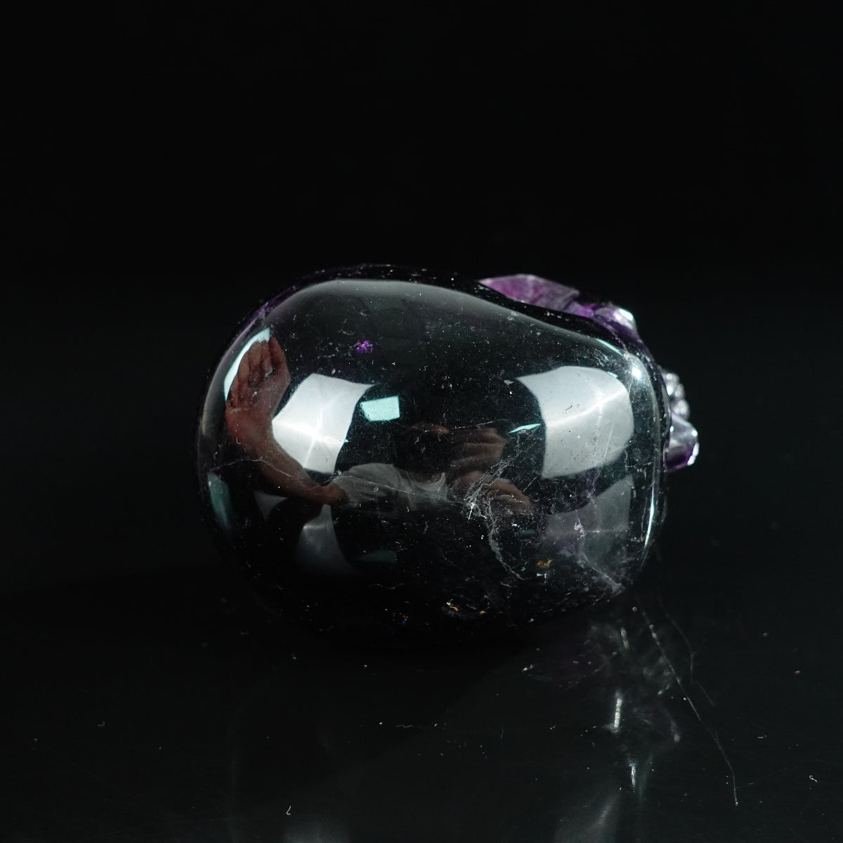4.5" Fluorite Crystal Skull Carving - Unique Piece #GF03