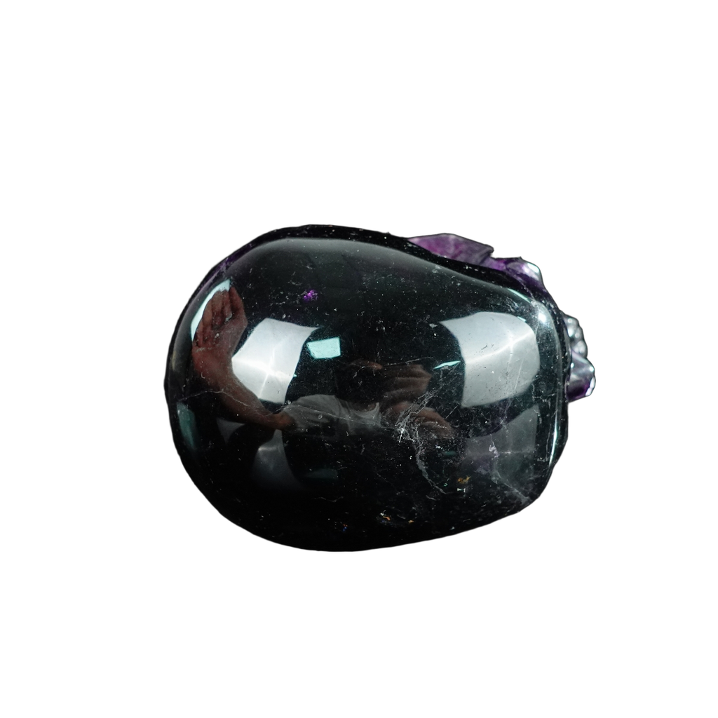 4.5" Fluorite Crystal Skull Carving - Unique Piece #GF03