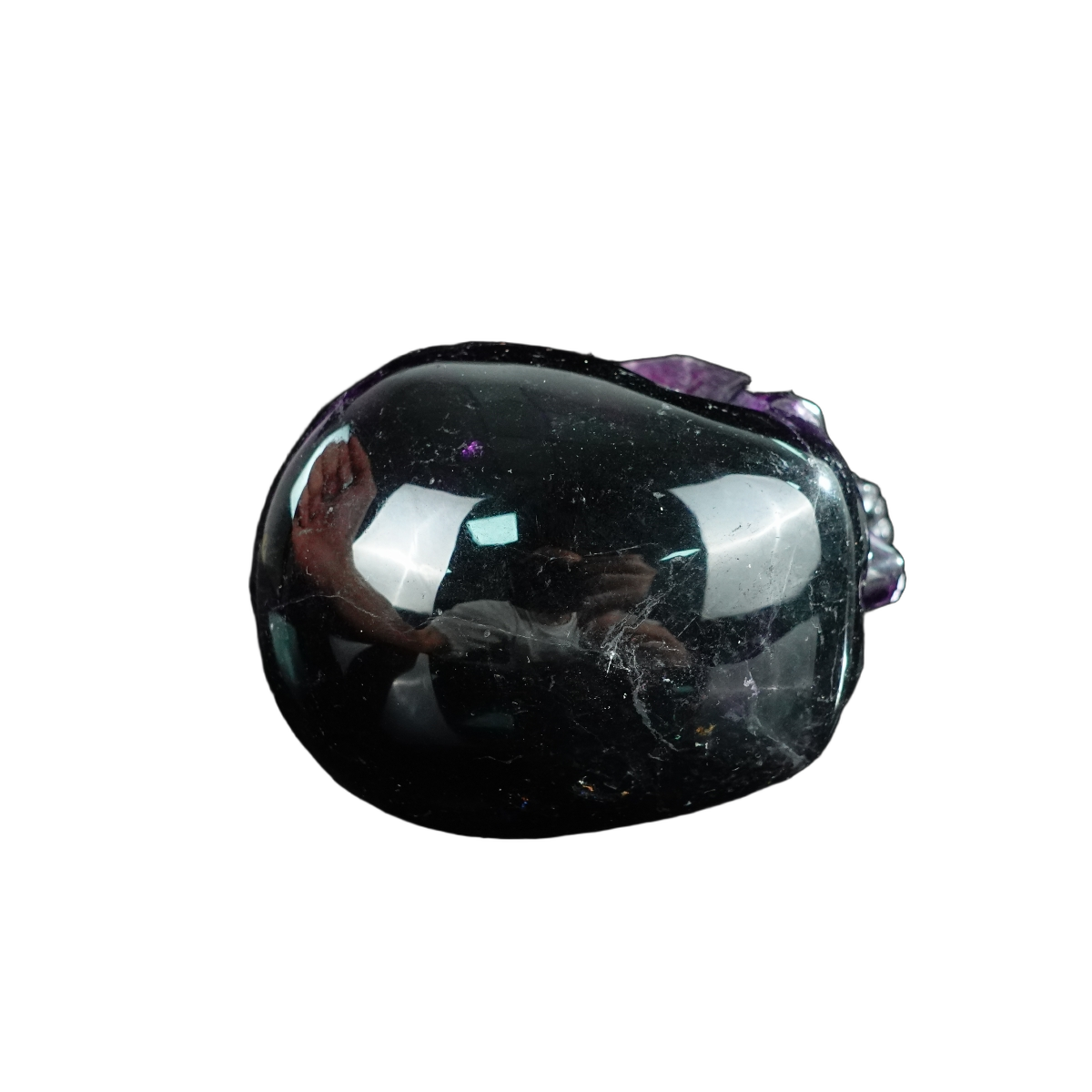 4.5" Fluorite Crystal Skull Carving - Unique Piece #GF03