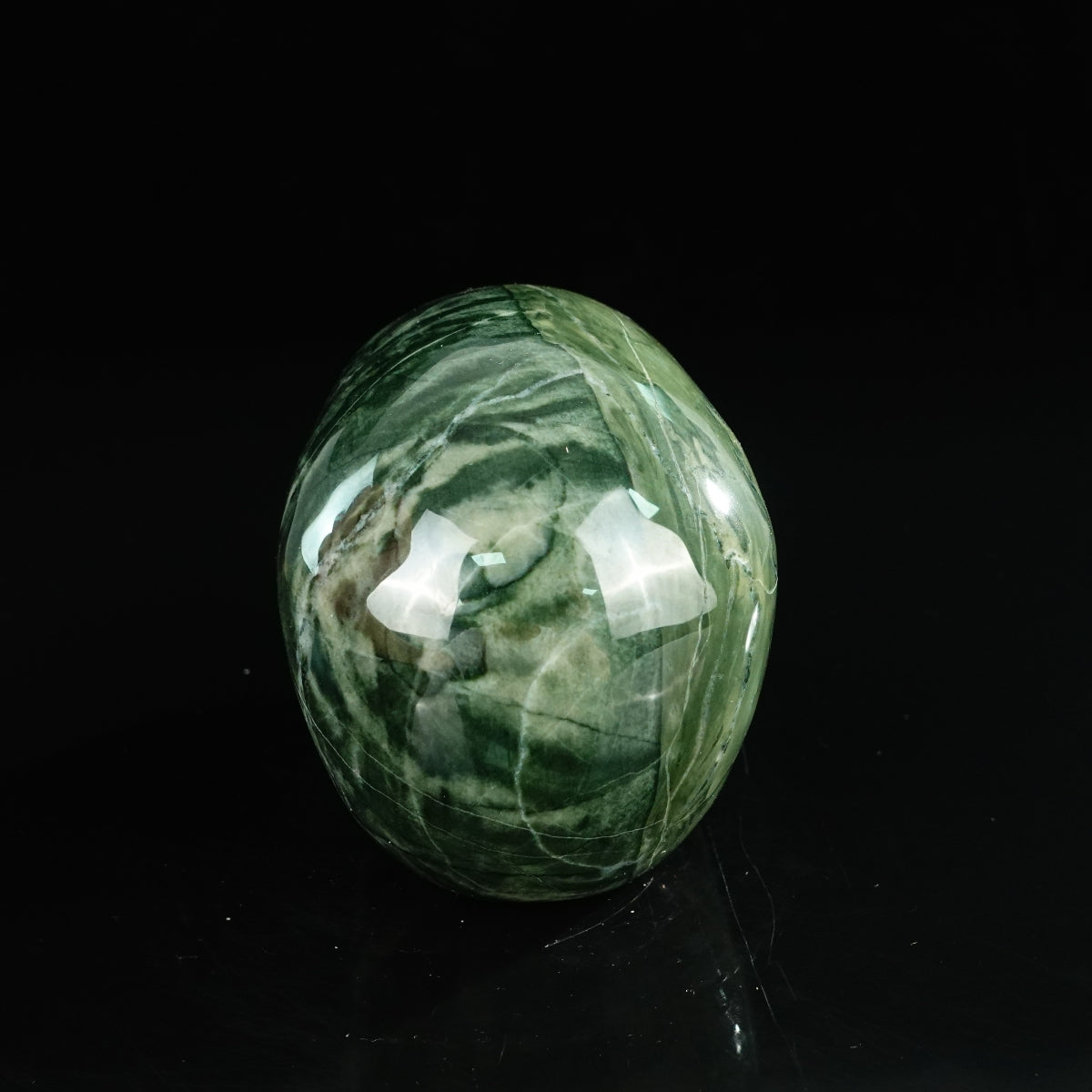 4.5" Nine Dragon Jade Crystal Skull Carving - Unique Piece #HA01