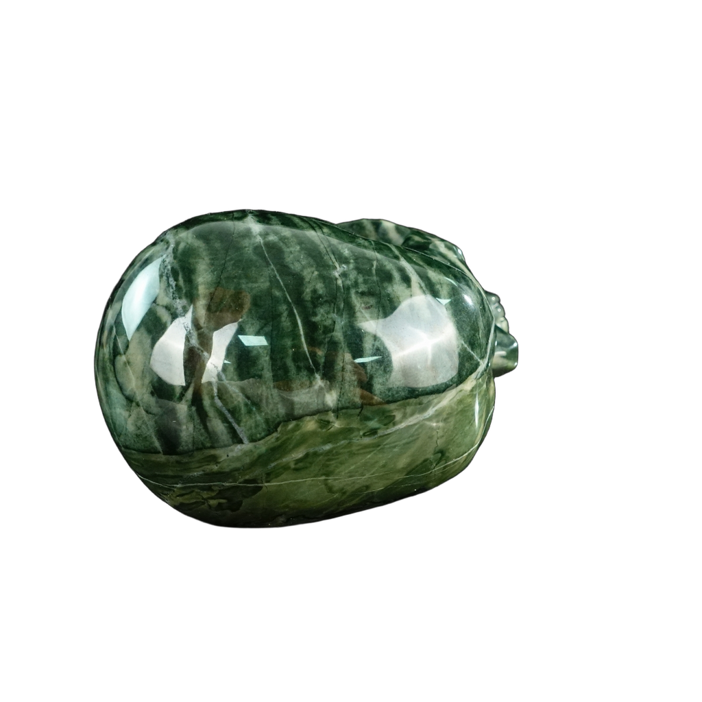 4.5" Nine Dragon Jade Crystal Skull Carving - Unique Piece #HA01
