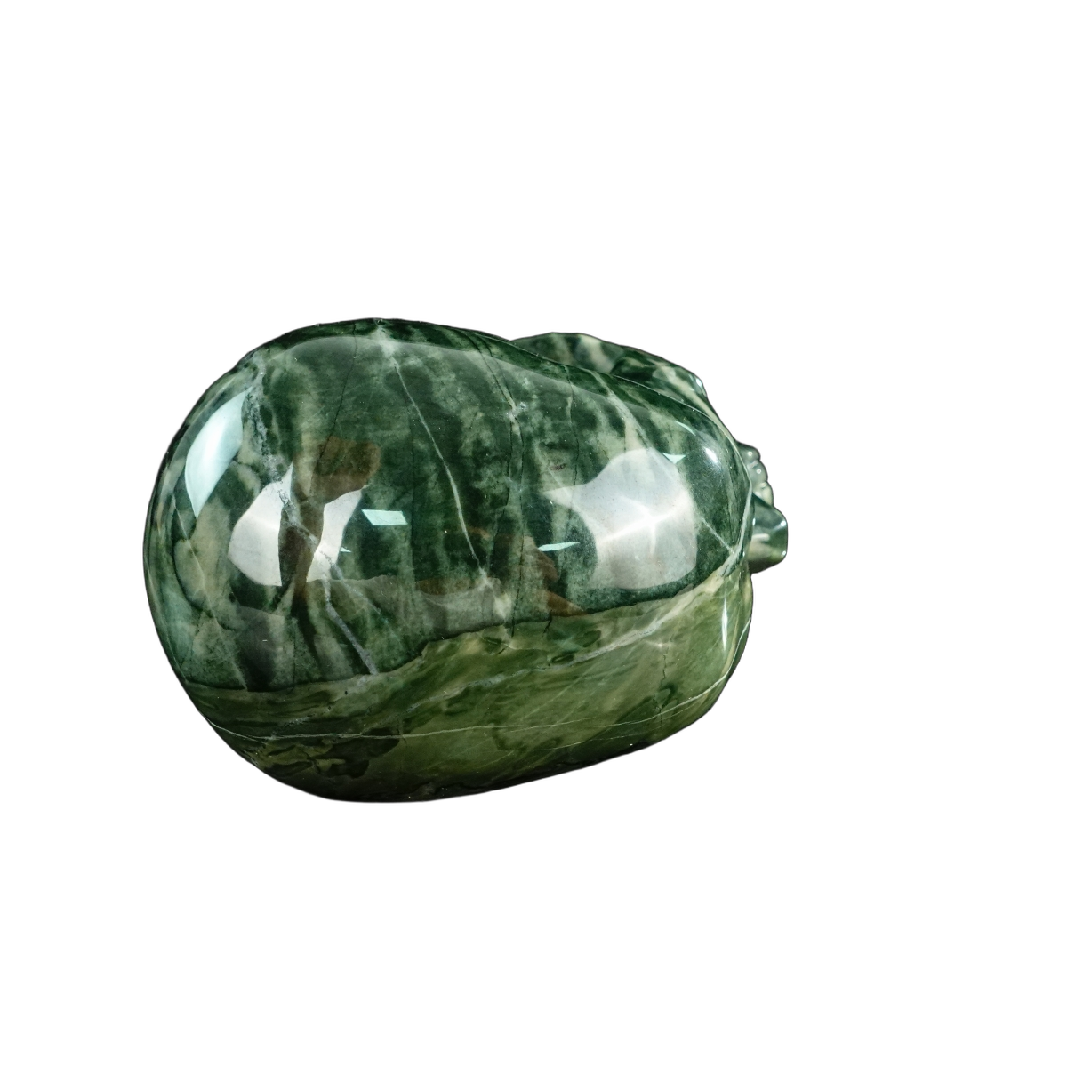 4.5" Nine Dragon Jade Crystal Skull Carving - Unique Piece #HA01