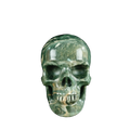 4.5" Nine Dragon Jade Crystal Skull Carving - Unique Piece #HA02