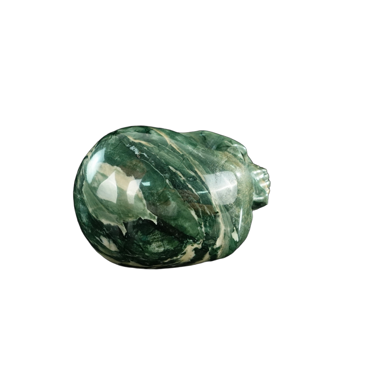 4.5" Nine Dragon Jade Crystal Skull Carving - Unique Piece #HA02