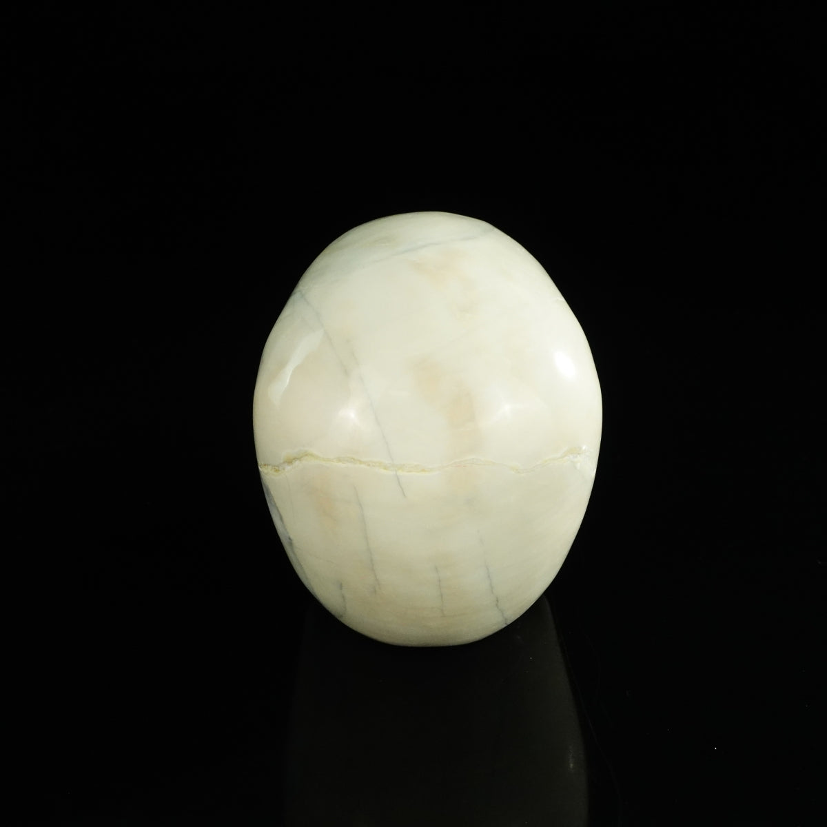 4.5" Ivory Jade Crystal Skull Carving - Unique Piece #IJ02