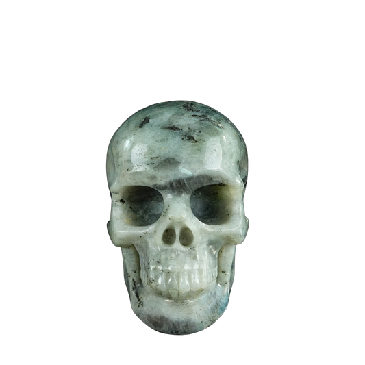 4.5" Labradorite Crystal Skull Carving - Unique Piece #LA01