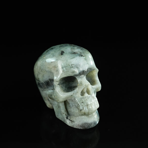 4.5" Labradorite Crystal Skull Carving - Unique Piece #LA01 - alternate view