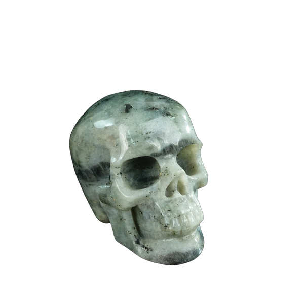 4.5" Labradorite Crystal Skull Carving - Unique Piece #LA01 - alternate view