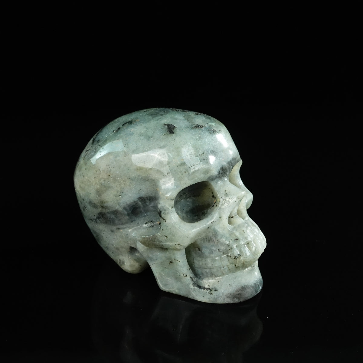 4.5" Labradorite Crystal Skull Carving - Unique Piece #LA01