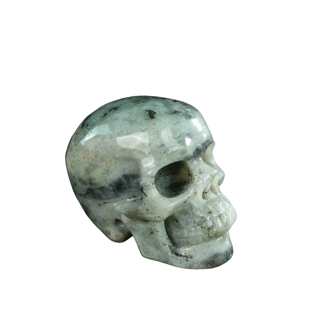 4.5" Labradorite Crystal Skull Carving - Unique Piece #LA01