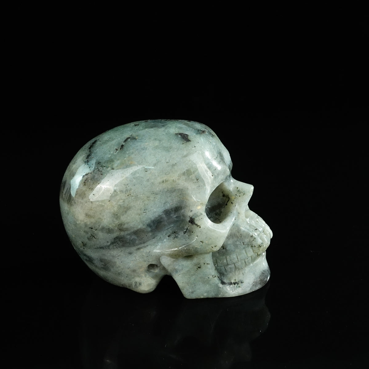 4.5" Labradorite Crystal Skull Carving - Unique Piece #LA01