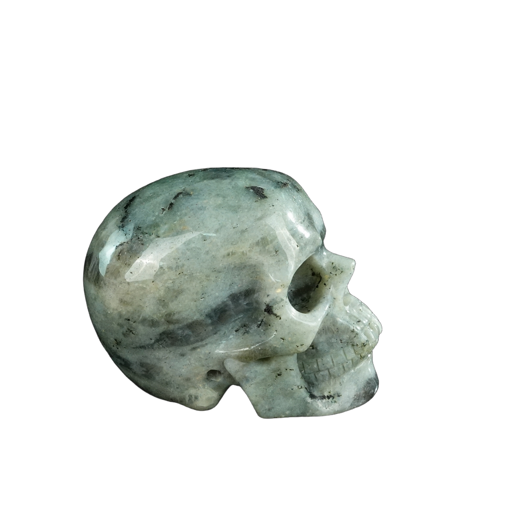 4.5" Labradorite Crystal Skull Carving - Unique Piece #LA01