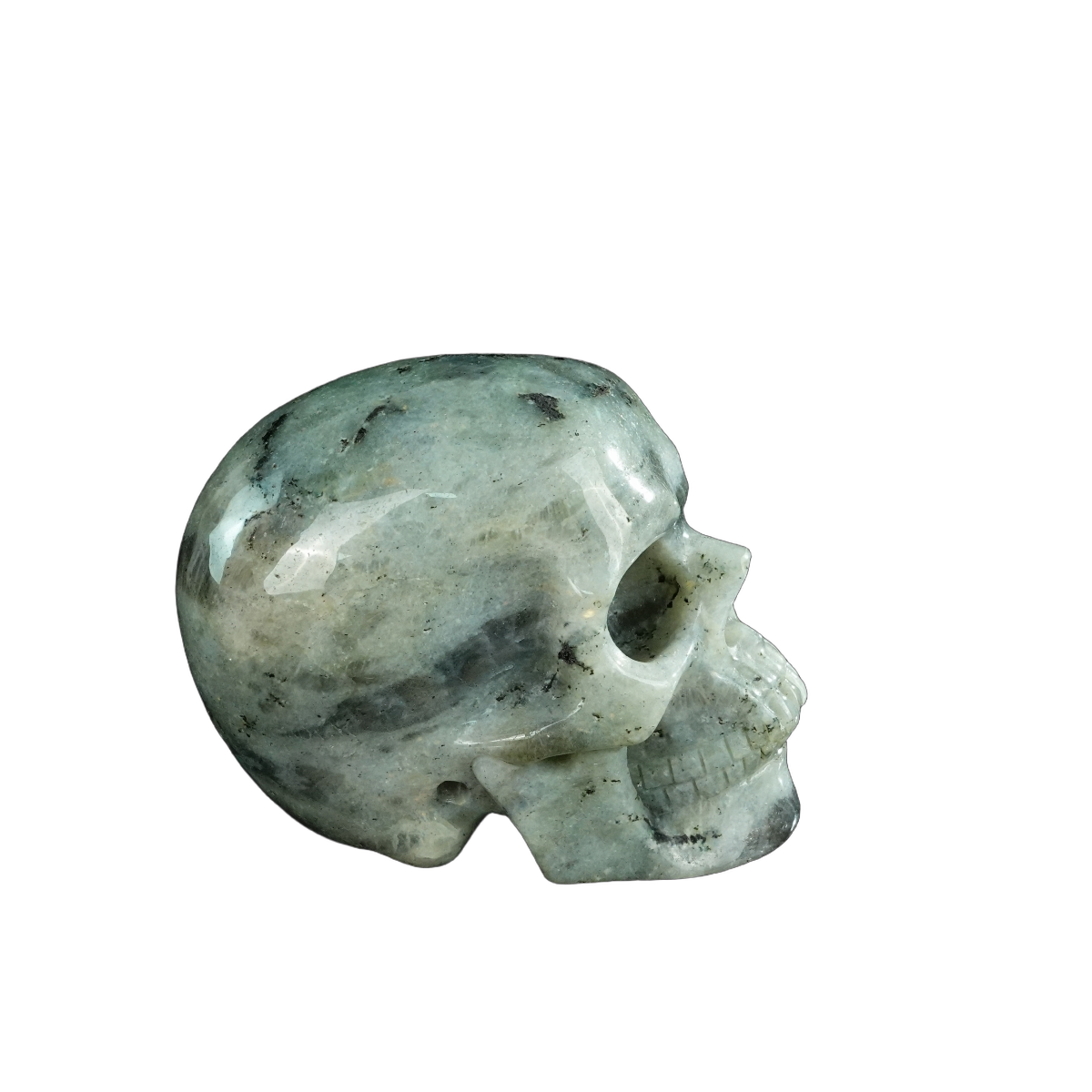 4.5" Labradorite Crystal Skull Carving - Unique Piece #LA01