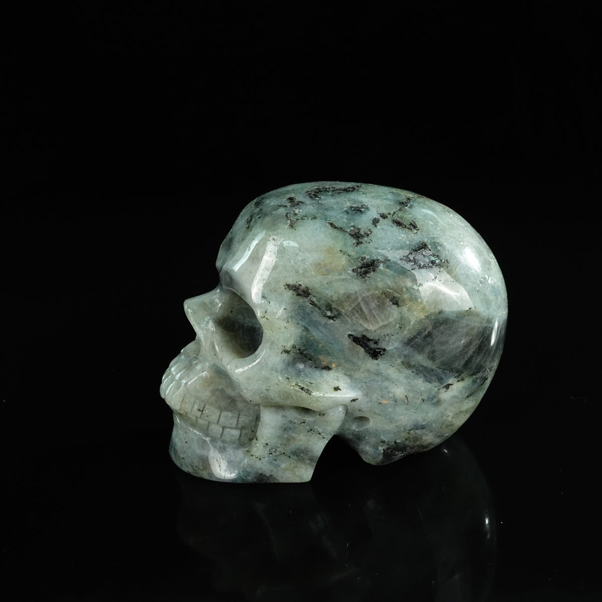 4.5" Labradorite Crystal Skull Carving - Unique Piece #LA01